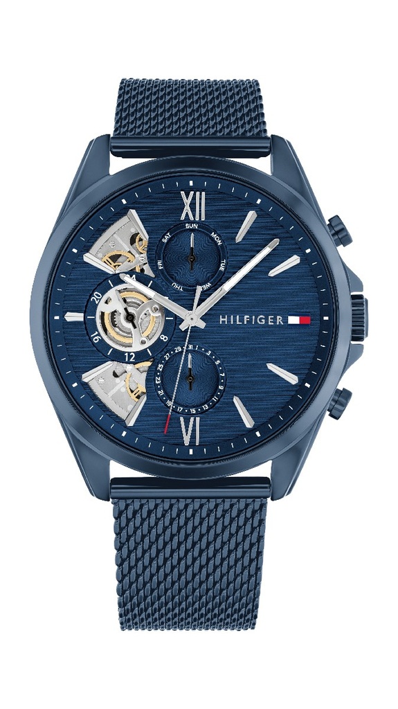 Reloj Tommy Hilfiger Baker Acero Inoxidable Azul Multifunción Hombre 1710648