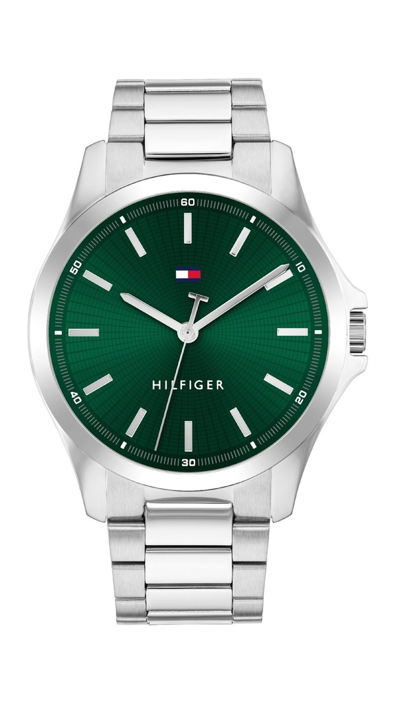 Reloj Tommy Hilfiger Hombre Bruce Plateado y Verde 1710672