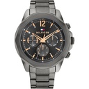 Reloj Tommy Hilfiger Hombre Lars Multifunción Acero Oscuro y Detalles Rose 1792061