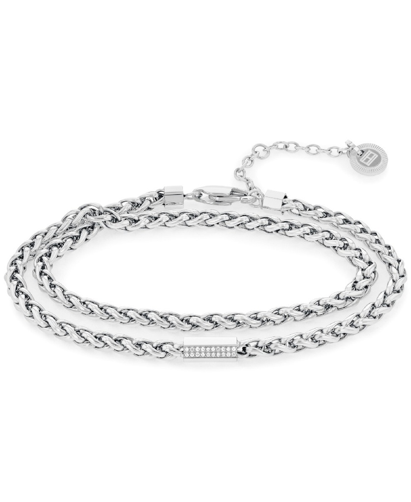 Pulsera Doble Tommy Hilfiger Acero Inox y Circonitas 2780875