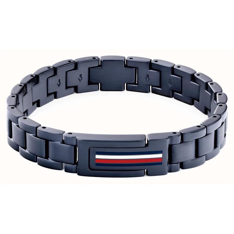 PULSERA TOMMY HILFIGER ACERO AZUL Y BANDERA HOMBRE