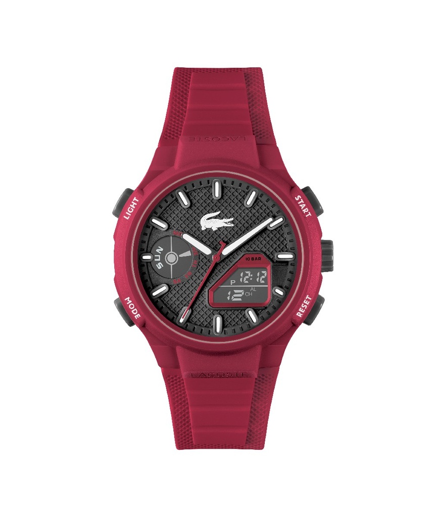 Reloj Lacoste Hombre LC33 Multifunción Silicona Rojo 2011368