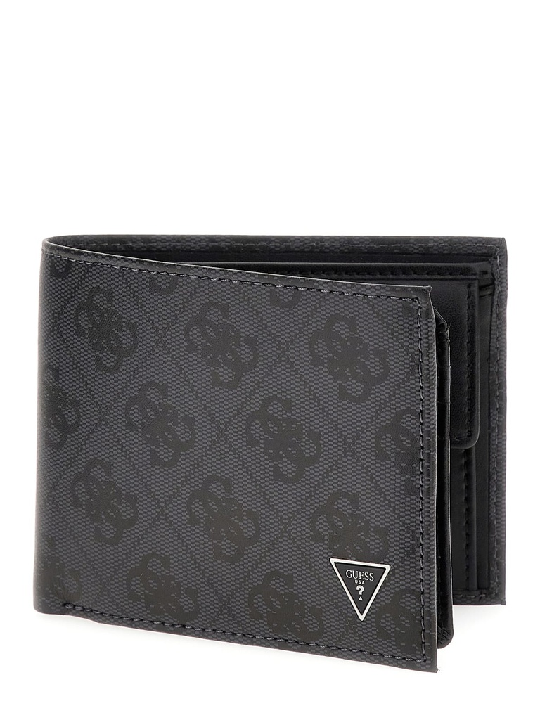 CARTERA GUESS DE PIEL GRIS CON LOGOTIPO 4G