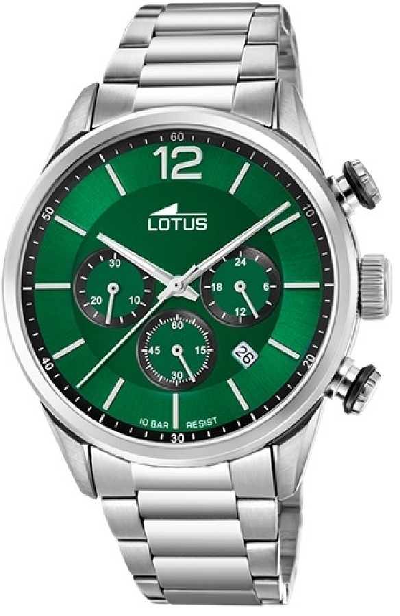 Reloj Lotus Hombre Chrono Multifunción Acero Esfera Verde 18688/4