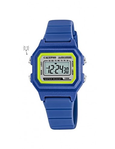 Reloj Calypso Hombre Crush Digital Caucho Azul K5802/5
