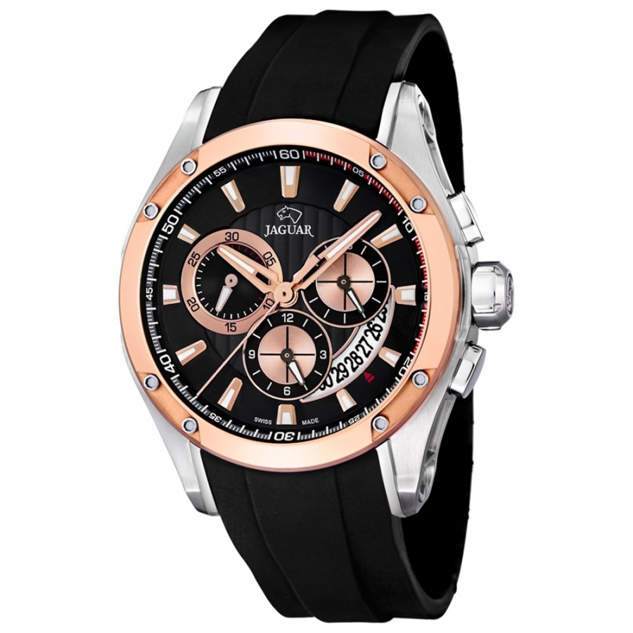 Reloj Jaguar Suizo Hombre Special Edition Cronógrafo Caucho Negro J689/1