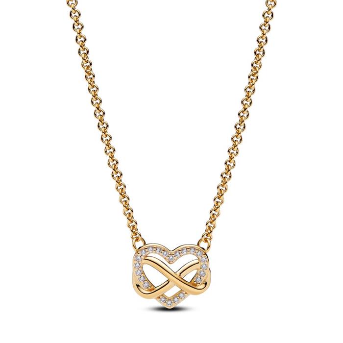 Collar Corazón Infinito Brillante