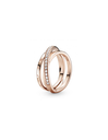 Anillo Pandora Cruzado Triple Alianza en Pavé 189057C01