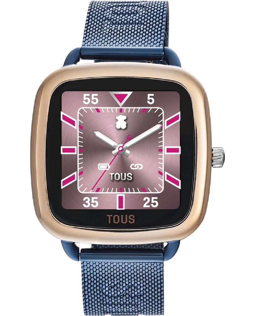 Reloj Tous Smartwatch Unisex D-Connect Acero IP Rosa y Brazalete Acero IP Azul 300358086