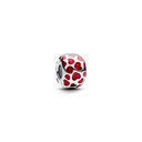 Charm Pandora de Clip Redondo Corazones Rojos