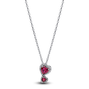 Collar Pandora Halo Rojo Corazones