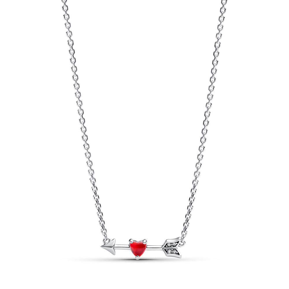 Collar Pandora Flecha y Corazón Cristal de Murano