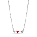 Collar Pandora Flecha y Corazón Cristal de Murano