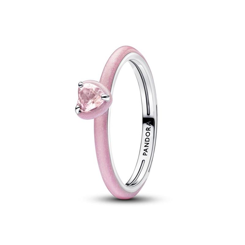 Anillo Pandora Corazón Chakra Rosa 193088C02