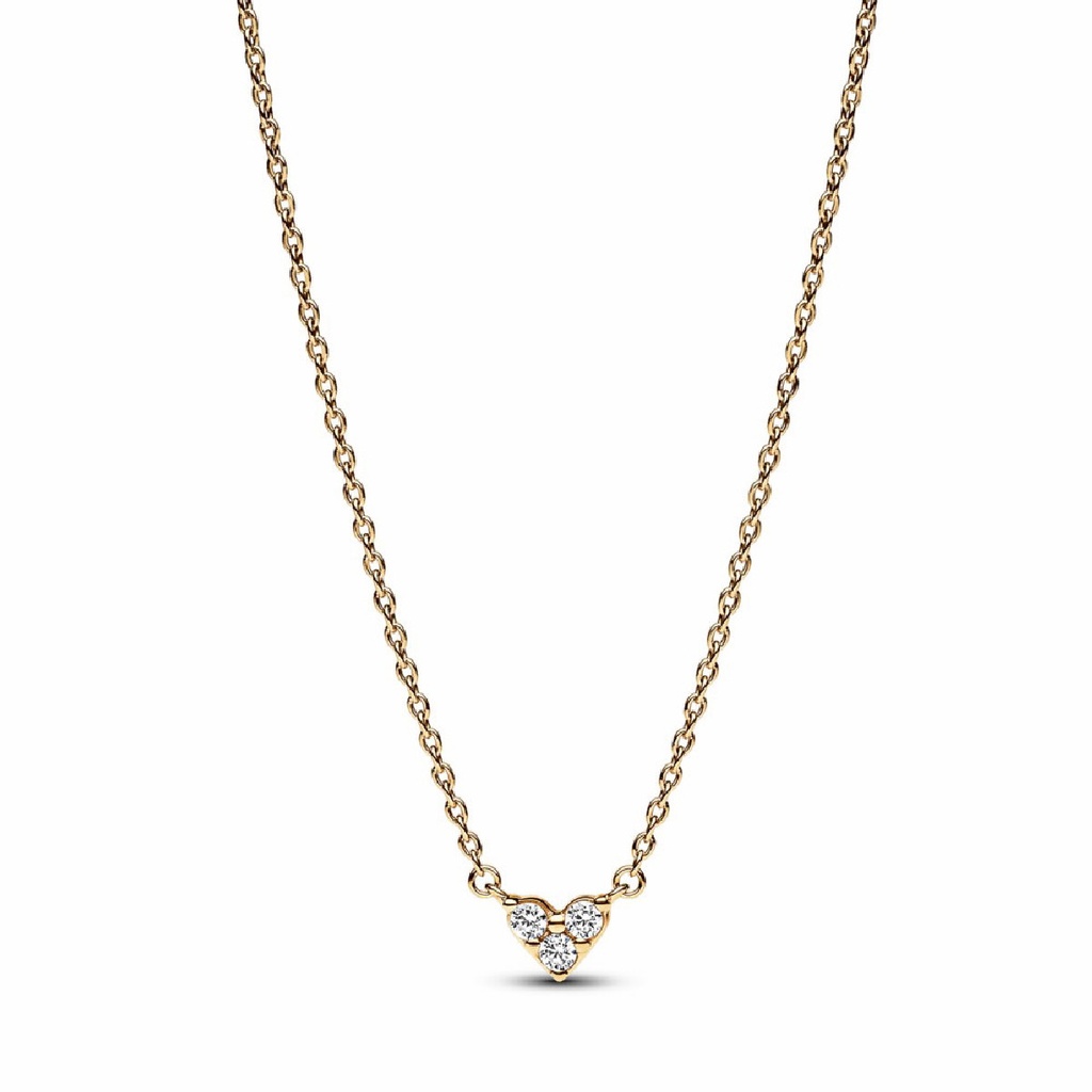 Collar Pandora Shine Corazón triple gema