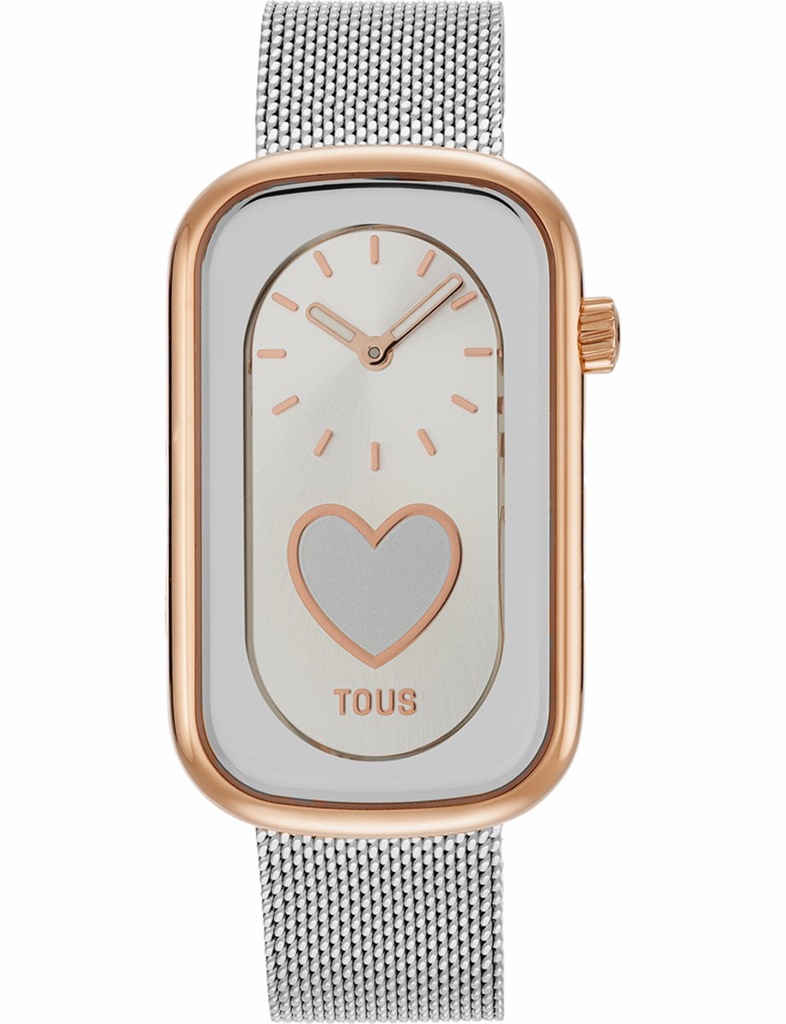 Reloj Tous Mujer T-Band Club Acero Bicolor SS/IPRG Rose Corazón Esterilla 3000140800