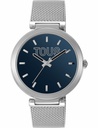 Reloj Tous Mujer S-Mesh Acero Inoxidable Mirror SS Esfera Azul 3000142400