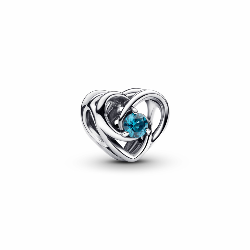 Charm Pandora Corazón y Gemas Entrelazados