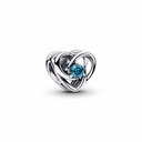 Charm Pandora Corazón y Gemas Entrelazados