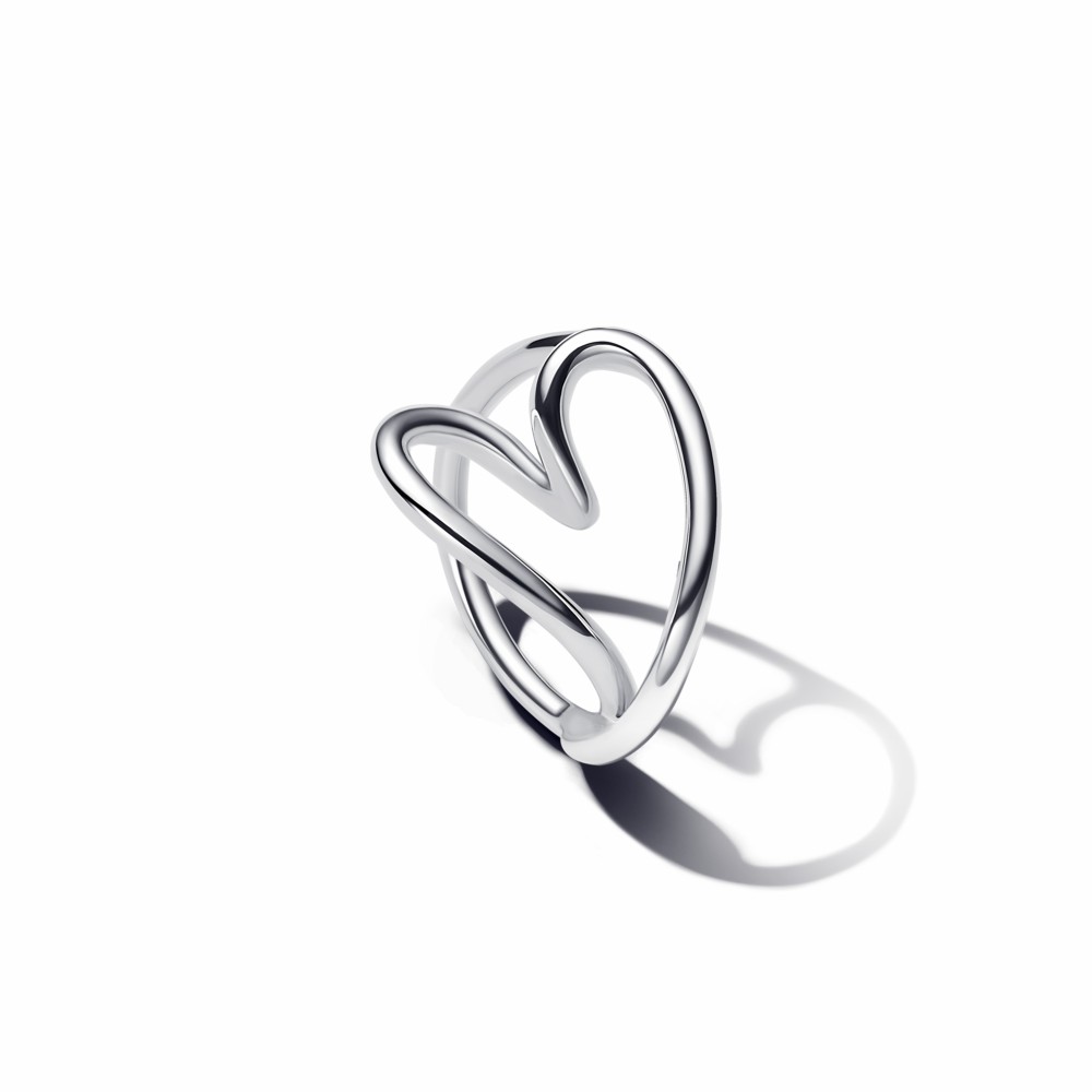 Anillo Pandora Corazón Forma Orgánica