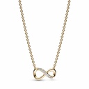 Collar Pandora Infinito Brillante Baño Oro