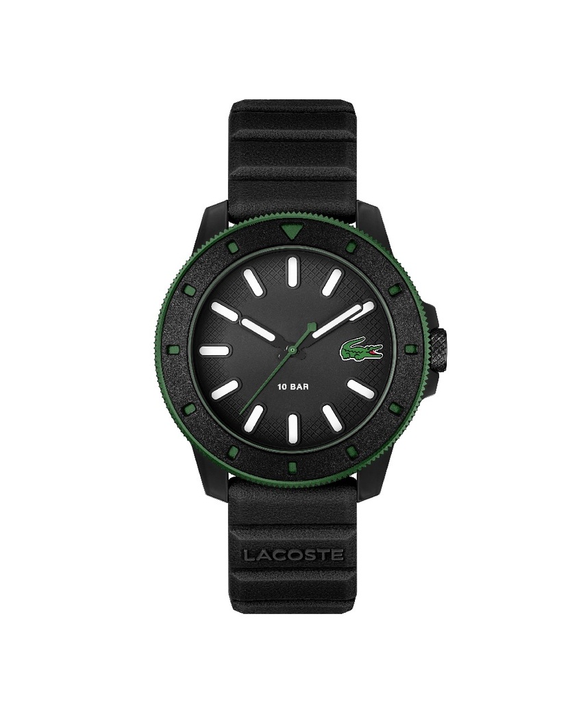 Reloj Lacoste Hombre 12.12 Analógico Scuba Silicona Negro 2011412