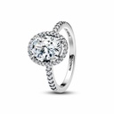 Anillo Pandora Halo Ovalado Brillante