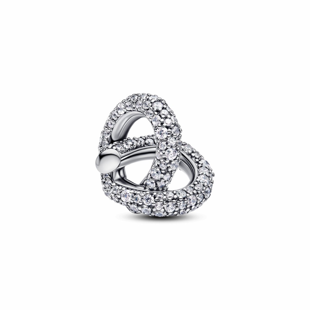 Charm Pandora Corazón Nudo Infinito y Pavé