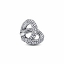 Charm Pandora Corazón Nudo Infinito y Pavé