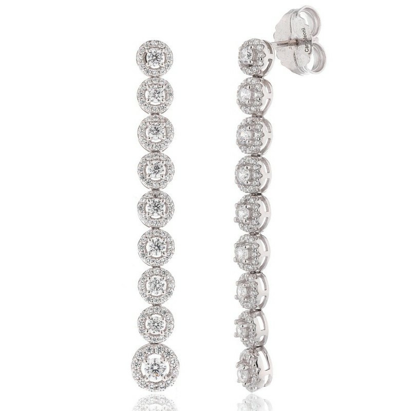 Pendientes Camaleoni Selma Plata rodio  WP096/LP 