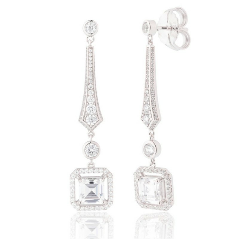 Pendientes Camaleoni Florencia Plata Rodio WP108/LP 