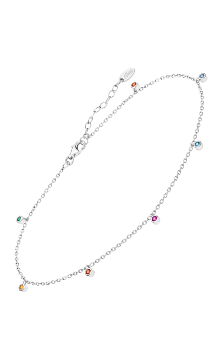 Tobillera Lotus Silver Mujer Circonitas Multicolor Plata LP3245-8/1