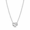 Collar Pandora Corazón Infinito Entrelazado Brillante