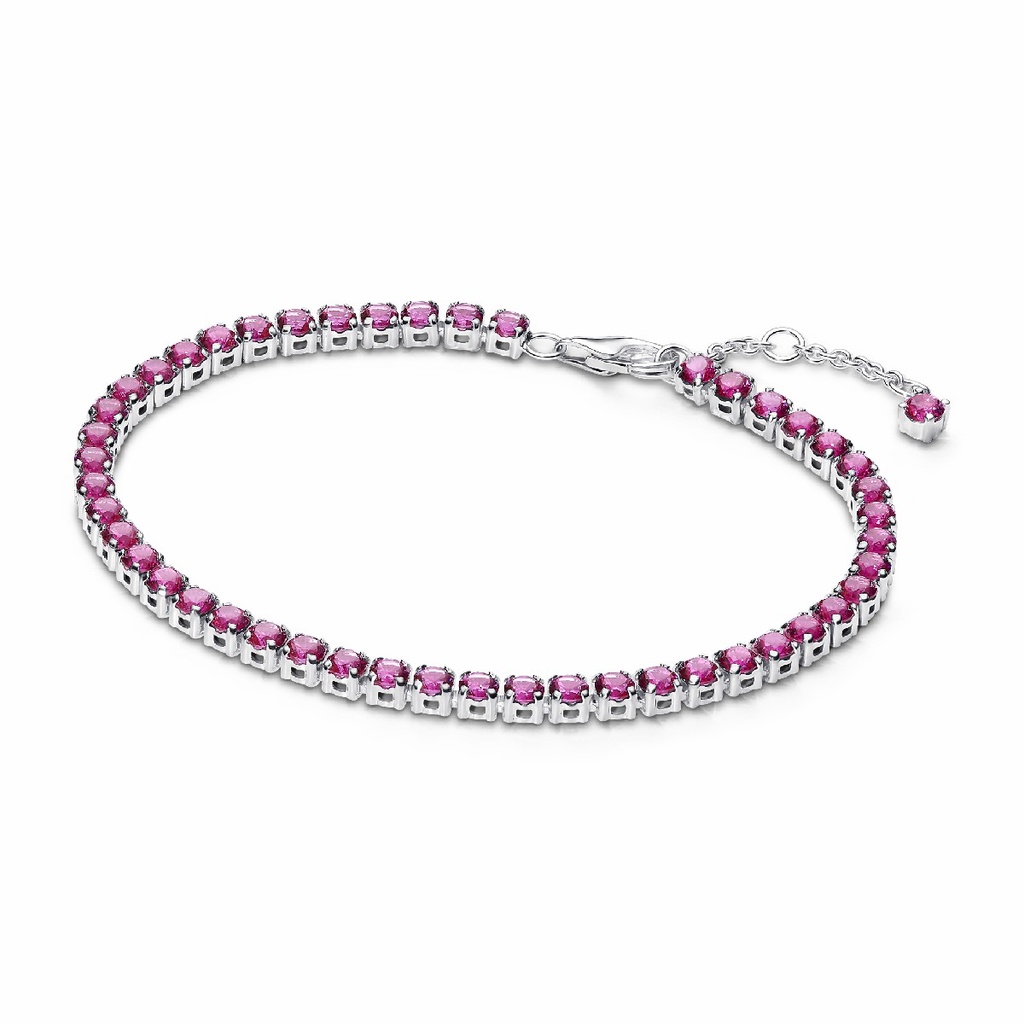 Pulsera Pandora Tenis Rosa Brillante