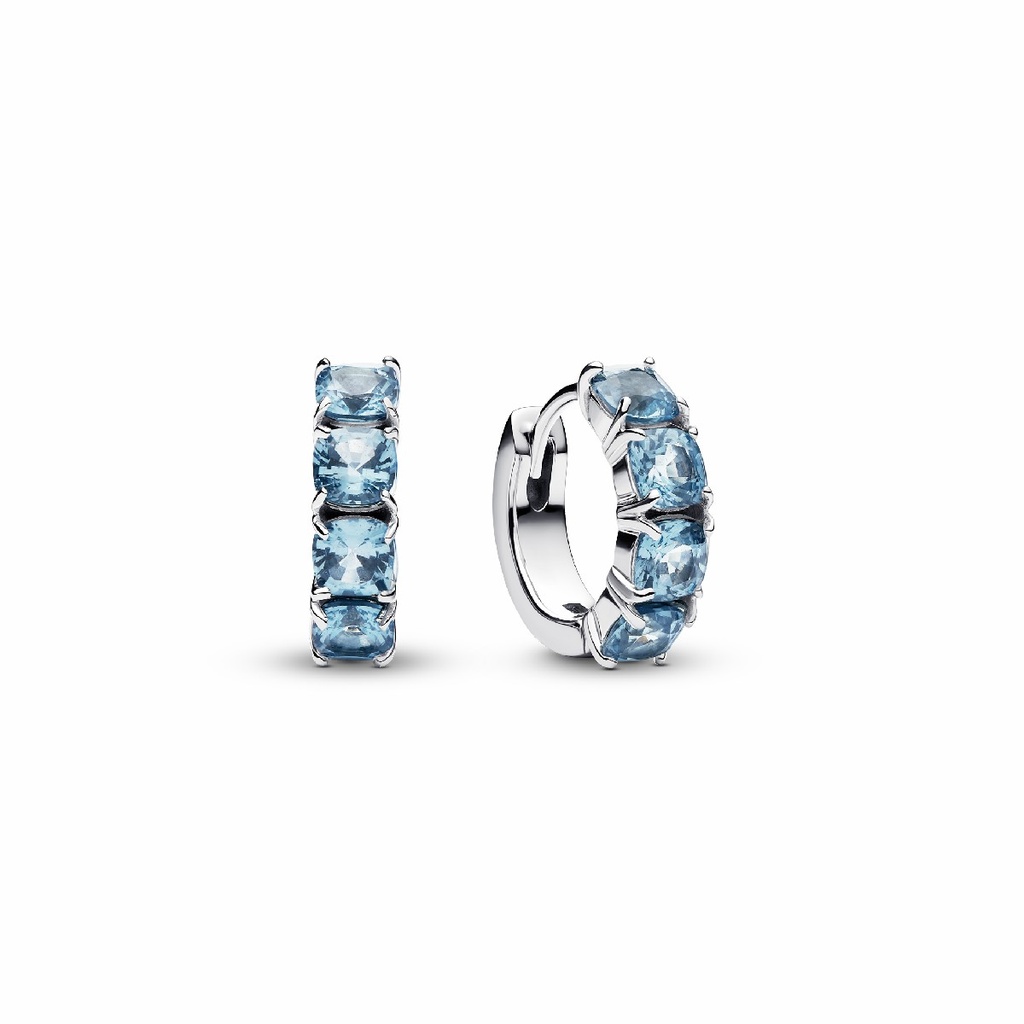 Pendientes Pandora de Aro Azul Claro