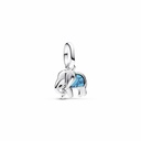 Charm Pandora Mini Colgante Elefante Azul Turquesa