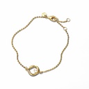 Pulsera Círculo Forma Orgánica en Pavé y Perla Cultivada de Agua Dulce Tratada