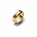 Anillo Pandora Banda Ancha Ondulada Dorado