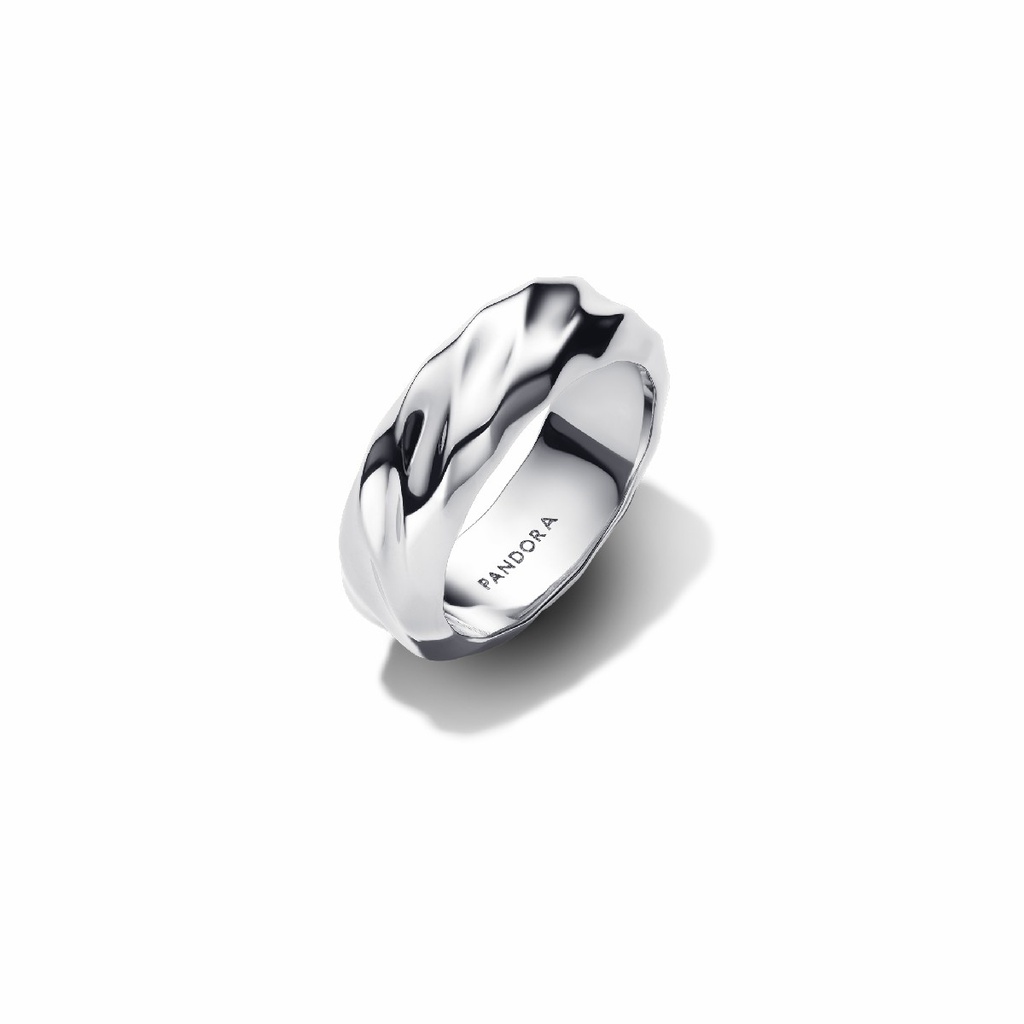 Anillo Pandora Banda Ancha Ondulada