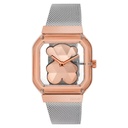 Reloj Tous Mujer D-Bear Party analógico con brazalete de acero caja rosada 3000143600