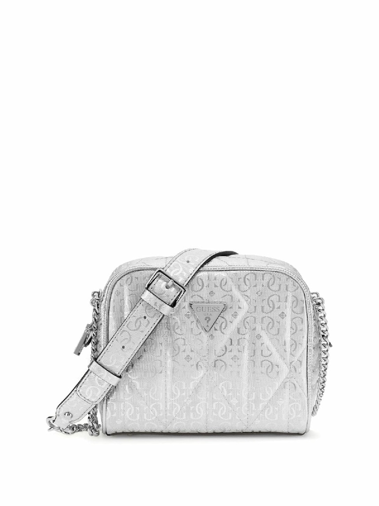Bolso Guess Mini Bandolera Aldina con Logotipo GY966314-SILVER
