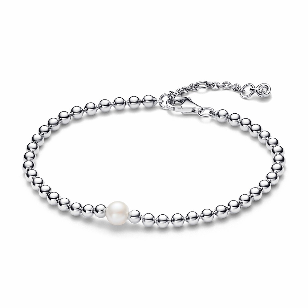 Pulsera Pandora Perlas Cultivadas de Agua Dulce Tratadas y Esferas