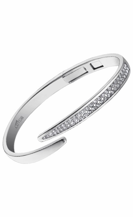Pulsera Lotus Style Mujer Acero Inox y Circonitas LS1845-2/1