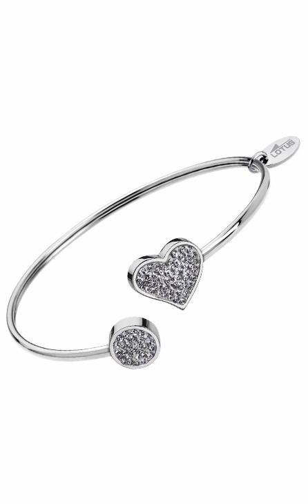 Pulsera Lotus Style Bliss Corazón Mujer Acero y Circonitas LS1850-2/1