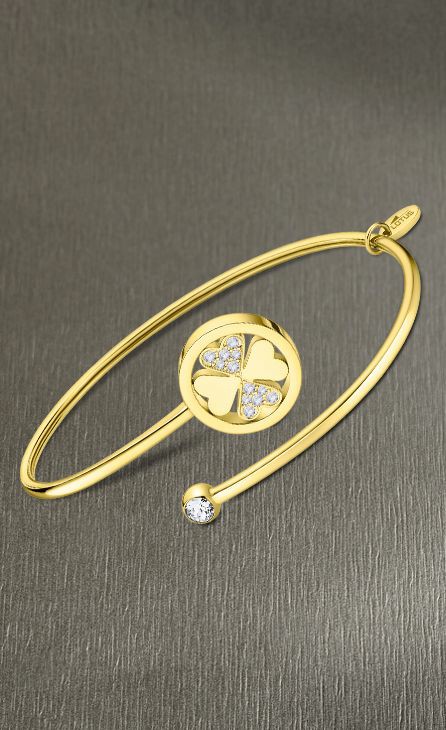 Pulsera Lotys Style Trébol Mujer Acero Dorado LS2169-2/7