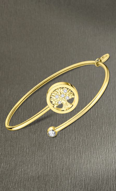 Pulsera Lotus Style Arbol de la Vida Mujer Acero Dorado LS2169-2/8