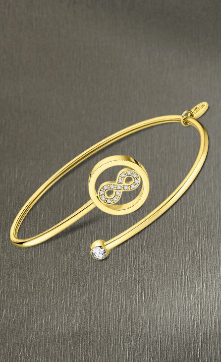 Pulsera Lotus Style Infinito Mujer Acero Dorado LS2169-2/9