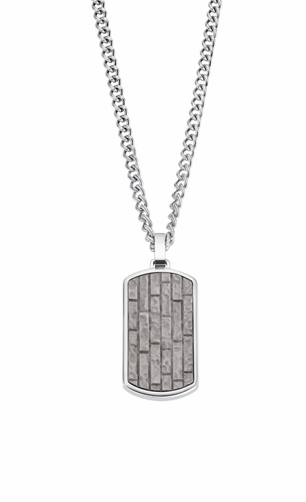 Collar Lotus Style Placa Hombre Acero Inox LS2274-1/1