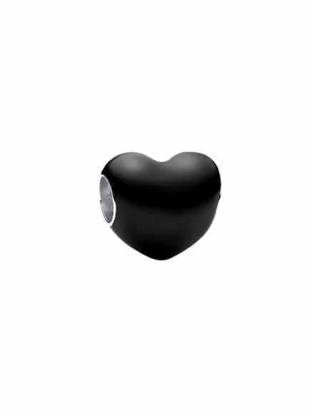 Charm Pandora Corazon Negro Plata de primera ley 793337C04