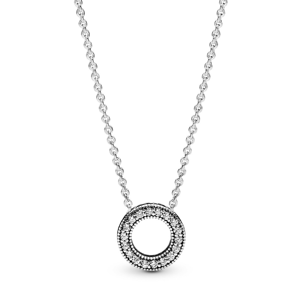 Collar Pandora circonitas y corazones
